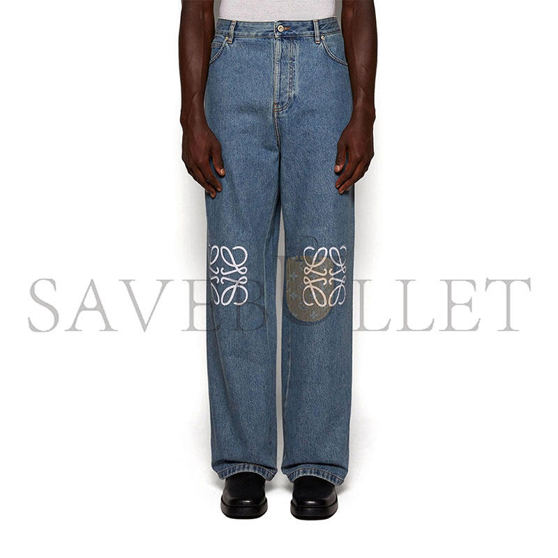 LOEWE ANAGRAM BAGGY JEANS MID BLUE